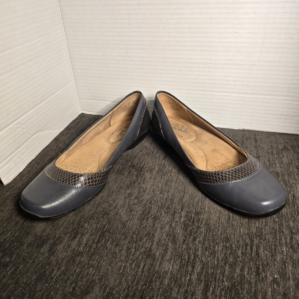 LifeStride Deja Vu Gray Ballet Flats Women Soft System Comfort insole Size 7.5W - Picture 2 of 7